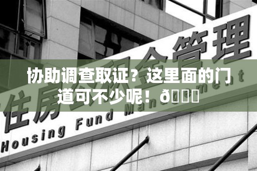 湖口协助调查取证？这里面的门道可不少呢！😎