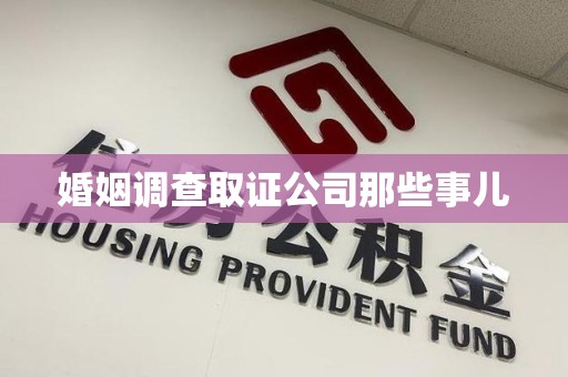 湖口婚姻调查取证公司那些事儿