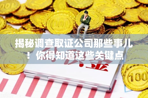 湖口揭秘调查取证公司那些事儿！你得知道这些关键点