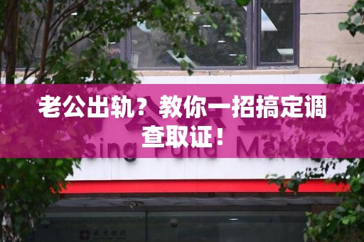 湖口老公出轨？教你一招搞定调查取证！
