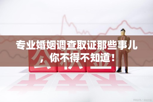 湖口专业婚姻调查取证那些事儿，你不得不知道！